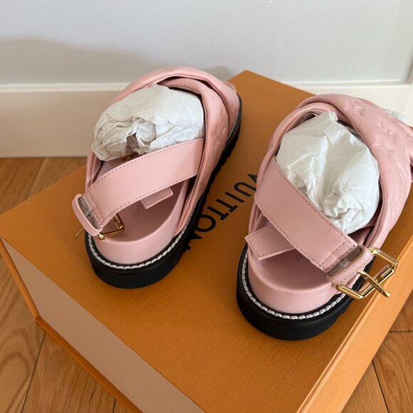 Louis Vuitton Paseo Flat Comfort Sandals Embossed - Picture 2 of 8